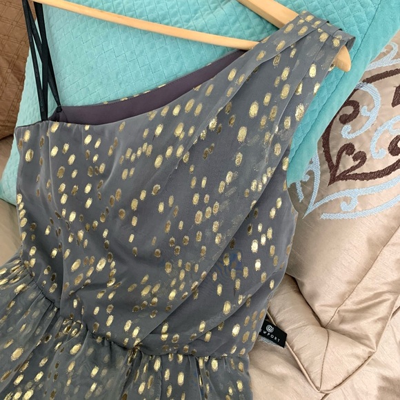 BCBG Pewter and Gold Cocktail Dress - Picture 3 of 11